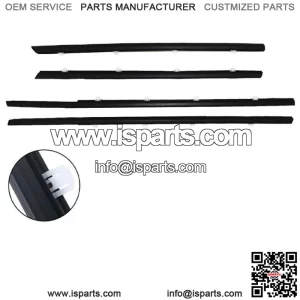 For Honda Civic 4pcs Car Weatherstrip Window Moulding Trim Seal Belt 2012-15