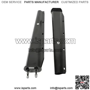 Mud Flap Hangers Black Steel Straight 30" Pair 2.5" Semi Truck Spring Loaded