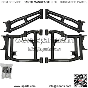 Heavy Duty Black High Clearance Rear Offset A-Arms for 2016-2020 Polaris RZR S 900
