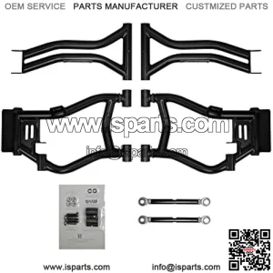 Rear Arched Rear 1.5" Offset A-Arms for Polaris RZR 800 4/800 S (2009-2014) - Black