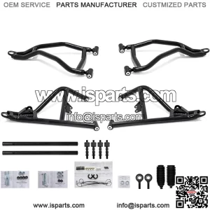 High Clearance 2" Forward Offset Front A-Arms for 2014-2023 Polaris RZR XP 1000 / XP4 1000 - Red - Run Huge Tires without a Huge Lift!