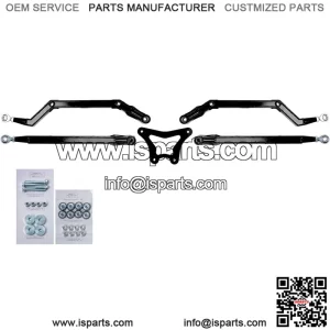 High Clearance Boxed Rear Radius Arms/Rods for Polaris RZR XP 900 / XP 4 900 (2011-2014) - Black