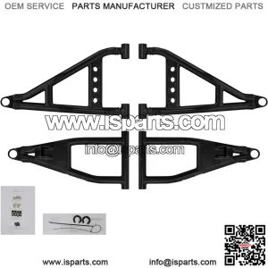 Heavy Duty 1.5" Forward Offset A-Arms/Control Arm for Polaris Ranger XP 1000 Diesel/Crew (2015-2018) - Black - Room for Larger Tires!