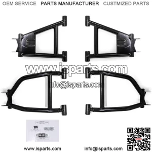 High Clearance 1.5" Offset REAR A Arms for Kawasaki Mule Pro FXT/FX/DX/DXT/FXR - Black - Fit up to a 30" Tire!