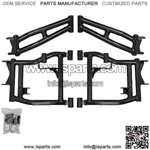 Heavy Duty High Clearance Rear Offset A-Arms for 2016-2020 Polaris RZR S 1000/2019-2020 S4 1000- Black