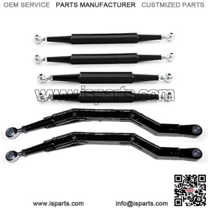 Heavy Duty Boxed Radius Arms for 2020+ Kawasaki Teryx KRX 1000 | High-Strength Power Coated Alloy Steel | 5/8" Adjustable Heim Joints | Strength to Weight Ratio | More Clearance Than Stock!