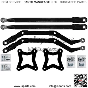 Heavy Duty High Clearance Boxed Rear Radius Arms for Polaris RZR RS1 (2018+) - BLACK | 4x Stronger Than Stock | Will Not Fit With Polaris Rear Bumpers