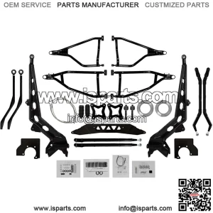 7-10" Heavy Duty Lift Kit for Polaris RZR XP 1000/4 1000 (2014+) - Red - Complete Kit with  X300 Axles, A Arms, Tie Rod Kit, Trailing Arms, Brake Lines, and More