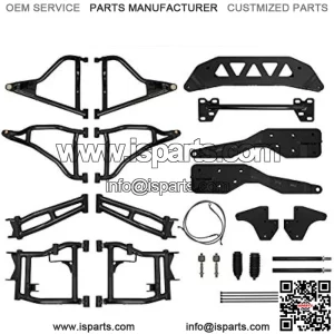Heavy Duty Polaris RZR 900 to 900 S Suspension Conversion Kit (2015-2016) - Red - 1.5" Offset - Includes Rhino Axles, A Arms, Tie Rods, More!