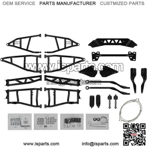 7-10" Lift Kit for 2021+ Polaris RZR Trail S 1000 Premium/Ultimate | Black | Run up to 36" Tires | Requires or OEM RZR Shocks | 75% Thicker A-Arms than OEM | Rhino 2.0 Axles Included