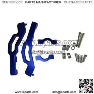 Polaris ATV mirror extension bracket # blue