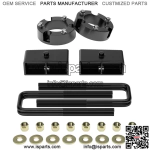 3" Front and 2" Rear Leveling Lift Kits for 1999-2006 Tundra 2WD 4WD, 3inch Front Strut Spacers and 2inch Rear Lift Blocks with Extended U Bolts