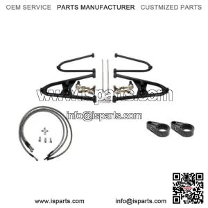 TRX 450R A Arms +2.5 +1 Chromoly Adjustable Brake lines Clamps