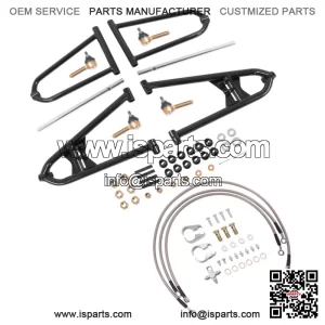 Front A Arms +2 +1 For Raptor 700 700R 2006-2017 W/Adjustable Brake Lines Clamps