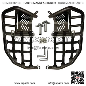 Yamaha YFZ 450 Nerf Bars  Pro Peg Heel Guard  Alba Racing  Black Black 199 T7 BB