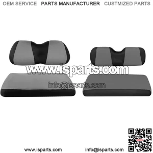 Grey Golf Cart Front Rear Seat Covers for Club Car Precedent Yamaha 4 Passenger