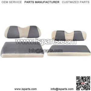 Golf Cart Front Back Seat Cover Set for EZGO TXT RXV & Club Car DS 4 Passenger