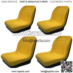 (4) Yellow High Back Seat fit John Deere Gator TX, Gator XUV, Gator 4x2 HPX, 4x4