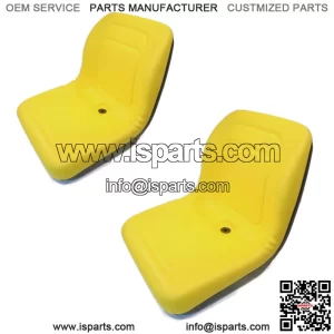 (2) Yellow HIGH BACK Seats for John Deere Gators TX: 4x2 & Turf TX UTV Vehicles