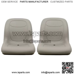 John Deere Gator Pair (2) Gray Vinyl Seats fit Turf TX TXTurf Worksite and XUV