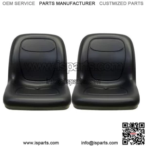 John Deere Gator Pair (2) Black Vinyl Seats fit Turf TX TXTurf Worksite and XUV