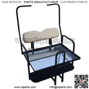 Rear Flip Seat Kit for Club Car Golf Cart DS Model (1982-2000/Buff) w/t Grab Bar
