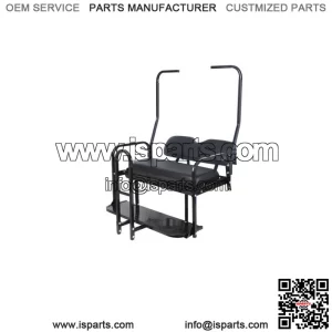 For 1982-2000 Club Car DS Golf Cart Flip Folding Rear Back Seat Kit w/ Grab Bar