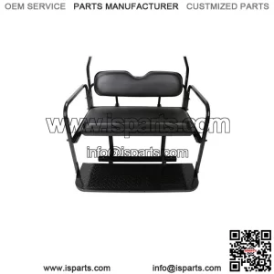 Rear Flip Seat Kit Back seat For 2000-2013 Club Car DS Golf Cart Folding Black