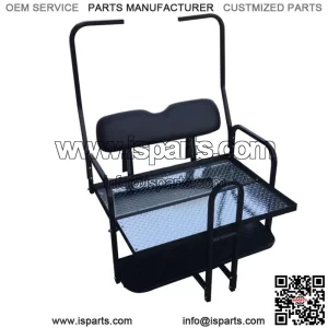Rear Flip seat kit for Club Car Golf Cart DS (Black / 1982-2000) w/t grab bar