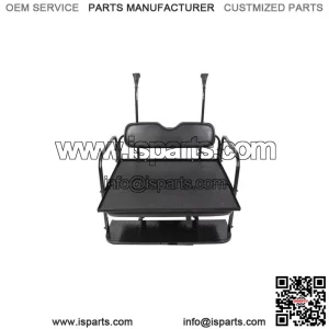 Fits Club Car Precedent Golf Cart Rear Flip Seat Kit (2004-UP) Black