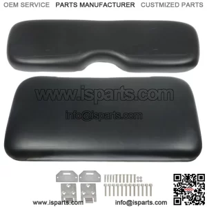 Black Front Seat Cushion with Hardware For EZGO Medalist TXT 1994-2013 Golf Cart