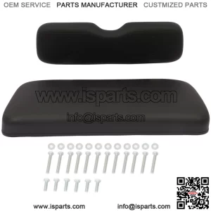 Fits E-Z-GO TXT Black Golf Cart Front Back & Seat Cushion Set