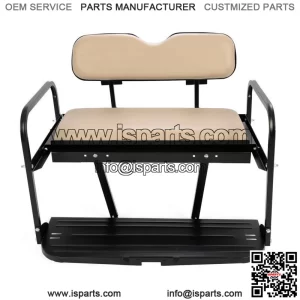 Tan Flip Folding Rear Back Seat Kit For EZGO Marathon Pre-1994 Golf Cart