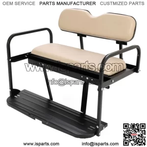 New Golf Cart Tan Flip Folding Rear Back Seat Kit For EZGO Marathon Pre-1994