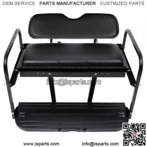 Black Flip Folding Rear Back Seat Kit For EZGO Marathon Pre-1994  Golf Cart
