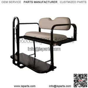 ProFX Rear Seat Kit w/ Grab Bar for Yamaha Drive2 (2017+) Golf Cart - Stone Gray