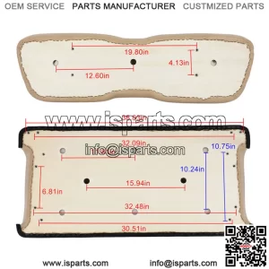 Tan Golf Cart Front Cushion Set Fit For Club Car DS
