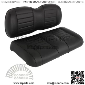 Black Luxurious Golf Cart Front Seat Cushion Set Fits EZGO GOLF CART TXT