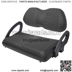 Front Seat Cover Kit For Club Car Precedent Golf Carts - Black No Staple