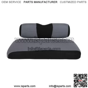 Front Golf Cart Seat Cover Set For EZGO TXT Gray and Black