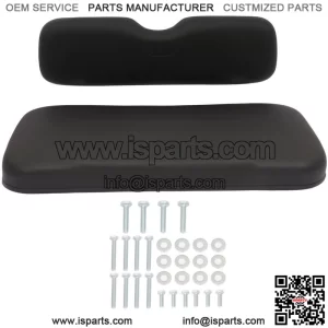 Black Golf Cart Front Seat Cushion Set Fits EZGO RXV High Quality