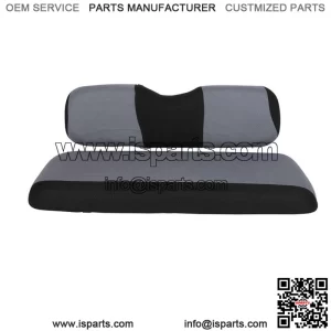 Universal Rear Golf Cart Seat Cover Set Black and Gray
