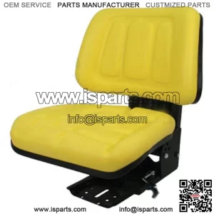 T333YL (1) New Yellow Tractor Suspension Seat Fits John Deere Makes & Models