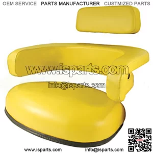Seat 3-Piece Set Vinyl Yellow Fits John Deere 4020 7700 4230 3020