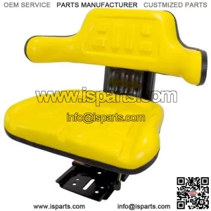 New Yellow Seat w/ Adj Angle Base Tracks/Suspen Fits John Deere Tractor