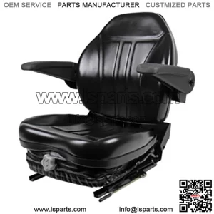 Black Suspension Seat W/ Arm Rests for ZTR Zero Turn Mower Grasshopper Hustler