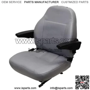 Gray Seat w/armrests Fits Exmark, Fits Toro Zero Turn Mowers