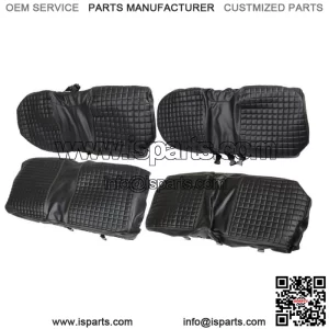 Black 4PCS Golf Carts Front And Rear Seat Covers For EZGO Medalist TXT 1994-2013
