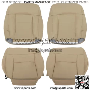 Front Pair Seat Cover For Ford F150 Lariat XLT 2004-2008 Bottom Back Tan Leather