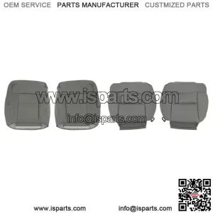 Front Pair Seat Cover Bottom&Top Leather Gray For 2004-2008 Ford F150 Lariat XLT